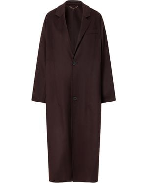 Victoria Beckham Long Solid-Color Coat - Red