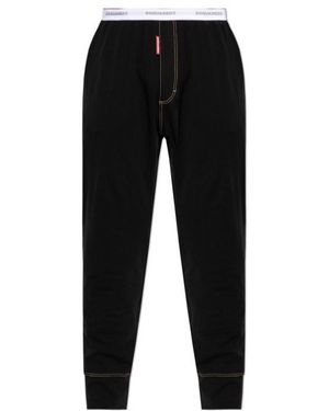 DSquared² Elastic-Waist Casual Pants - Black
