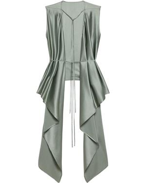 Helmut Lang Draped Scarf Top - Green