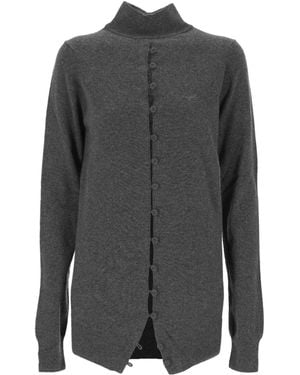 Mugler Cashmere Open Cardigan - Grey