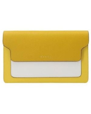 Marni Trunk Two-Tone Leather Bag - Yellow