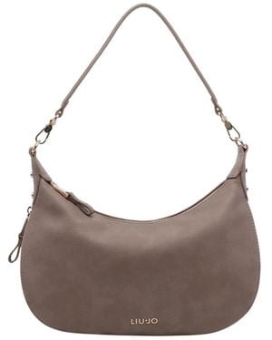 Liu Jo Logo Hobo Shoulder Bag - Grey