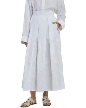 Eleventy Zipper Skirt - White