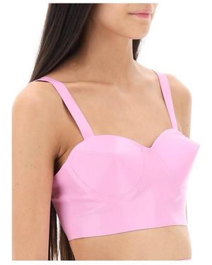 Maison Margiela Four Stitched Wide Bra - Pink