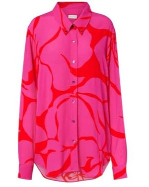 Dries Van Noten Floral Oversized Shirt - Pink