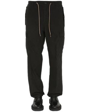 Aspesi Poplin Cargo Trousers - Black