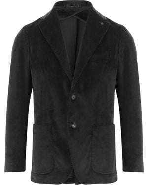 Tagliatore Single-Breasted Corduroy Blazer - Black