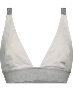 Brunello Cucinelli Comfortable Elastic Two-Tone Triangle Bra - Grey