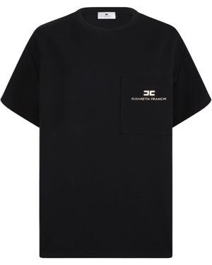 Tシャツ・カットソー ELISABETTA FRANCHI T-SHIRT WITH GRAPHIC PRINT Elisabetta Franchi T-shirts for Women | Online Sale up to 42