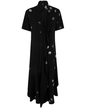 Y's Yohji Yamamoto Polka-Dot Dress - Black