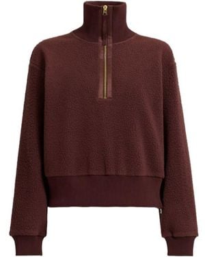 Varley Roselle Half Zip Fleece Sweatshirt - Brown