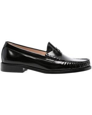 Stuart Weitzman Round-Toe Loafers - Black