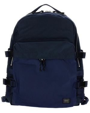 Porter-Yoshida and Co Zippered Backpack - Blue