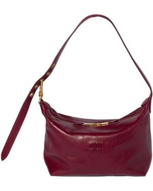 Miu Miu Spirit Nappa Leather Bag - Purple