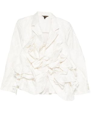 Comme des Garçons Long-Sleeved Suit Jacket - White