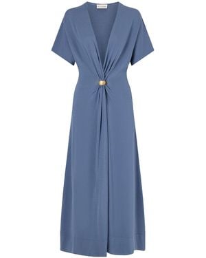 Altuzarra Rene V-Neck Dress - Blue