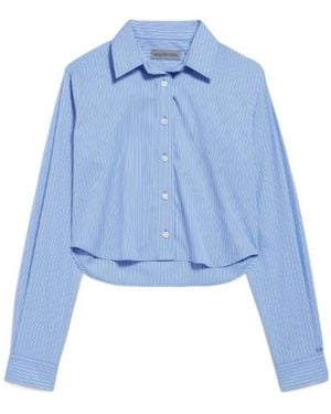 Balenciaga Striped Long-Sleeve Shirt - Blue