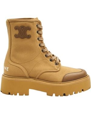 Celine Bulky Lace-Up Boot - Natural
