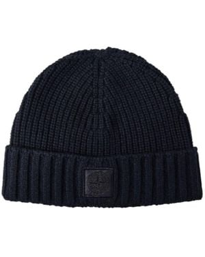 Stone Island Ribknit Beanie - Blue