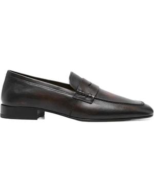 Dries Van Noten Leather Loafers - Black