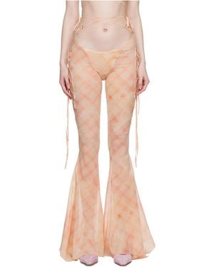 KNWLS Glimmer Plaid Casual Pants - Pink