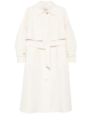 Herno Long-Sleeved Trench Coat - White