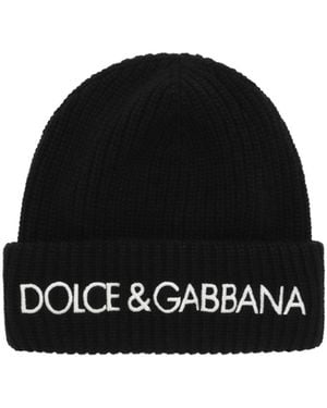 Dolce & Gabbana Knitted Hat - Black