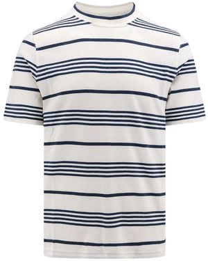 Brunello Cucinelli Striped Crewneck T-Shirt - White