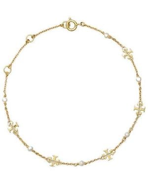 Tory Burch Kira Double T Motif Bracelet - Metallic