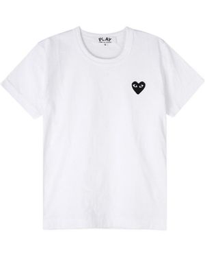 COMME DES GARÇONS PLAY Logo Details Short-Sleeved T-Shirt - White