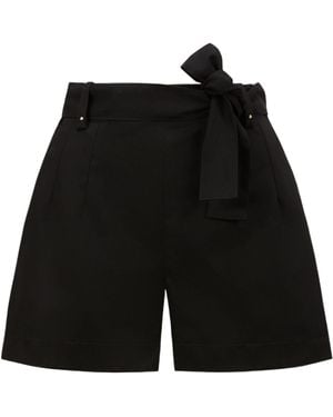 Moncler Pleat Detailed Belted Shorts - Black