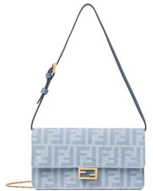 Fendi Wallet On Chain Baguette - White