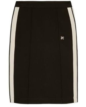 Palm Angels Monogram Midi Skirt - Black