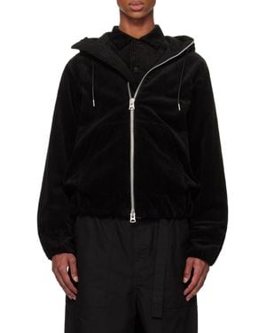 Sacai Zip-Up Corduroy Jacket - Black