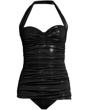 Norma Kamali Bill Mio Lame One-Piece Swimsuit - Black
