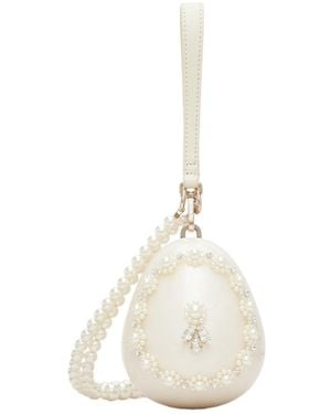 Simone Rocha Embellished Pearl Shoulder Bag - White