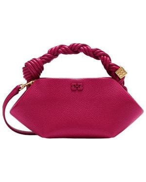 Ganni Bou Braided Handle Shoulder Bag - Purple