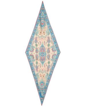 Etro Floral Leafy Paisley Motif Scarf - White