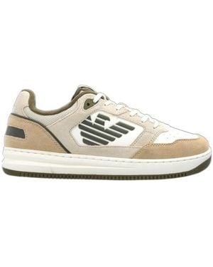 EA7 Round-Toe Sneakers - White