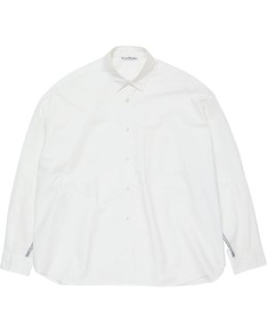 Acne Studios Logo-Detail Cotton Shirt - White