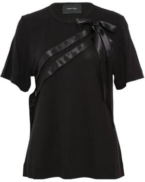 Simone Rocha Bow Sash Short-Sleeves T-Shirt - Black