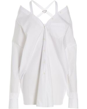Prada Long-Sleeved Buttoned Shirt - White