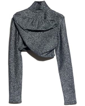 Gucci Stretch Cropped Top - Gray