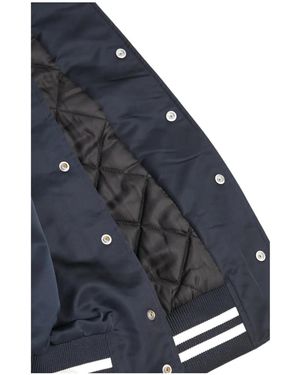 Sporty & Rich Embroidered-Logo Bomber Jacket - Blue