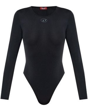 DIESEL Oval D Cut Out Logo Bodysuit - Blue