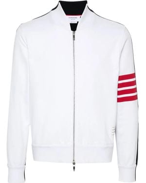 Thom Browne Color-Block Bomber Jacket - White