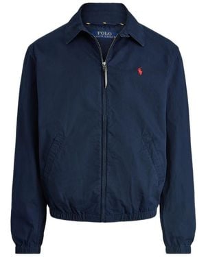 Polo Ralph Lauren Logo Zipped Bomber Jacket - Blue