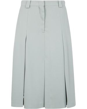N°21 Pleated Midi Skirt - Gray