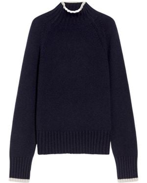 Max Mara Wool And Cashmere Turtlenecks - Blue