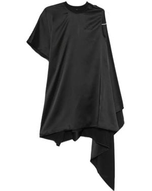 Coperni Asymmetric Crew Neck Dress - Black